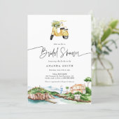 Mediterranean Italy Positano Lemon Bridal Shower Invitation (Standing Front)
