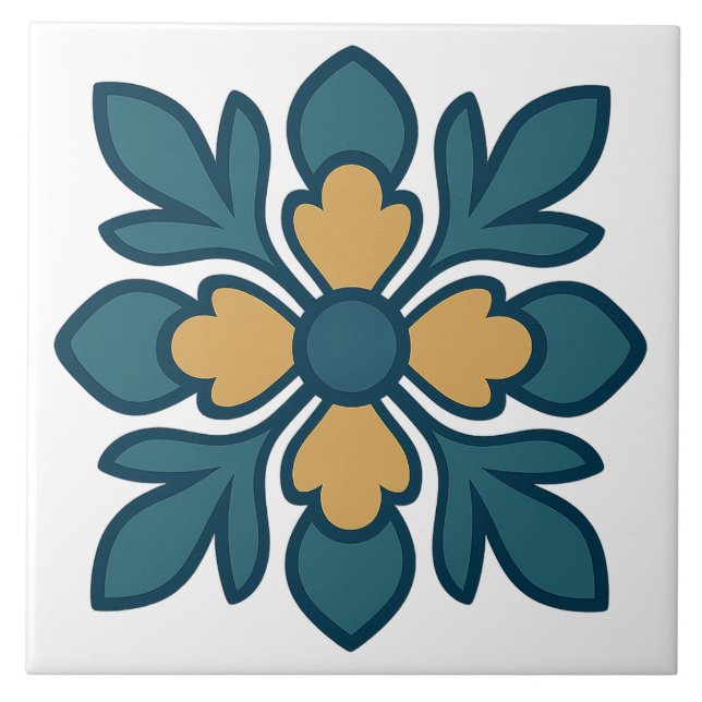 Mediterranean Laurel Bloom Tile (Front)