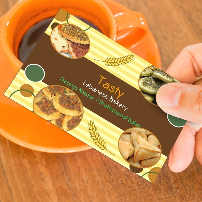 Mediterranean Lebanese Bakery Business Card (Creator Uploaded)
