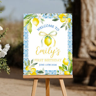 Mediterranean Lemon 16x20 Welcome Sign