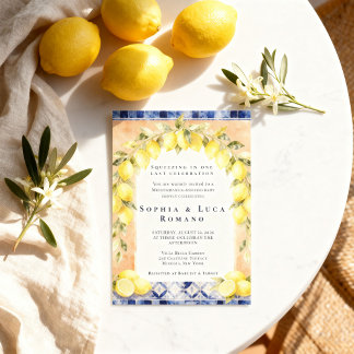 Mediterranean Lemon Amalfi Coast Baby Shower  Invitation