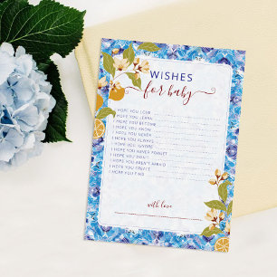 Mediterranean Lemon Amalfi Coast Baby Shower Invitation