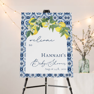 Mediterranean Lemon Baby Shower Foam Board