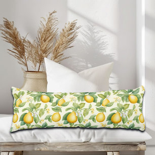 Mediterranean Lemon Blossoms Citrus Body Pillow
