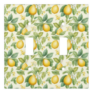 Mediterranean Lemon Blossoms Citrus Light Switch Cover