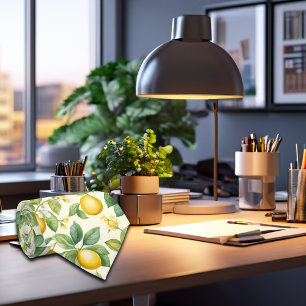 Mediterranean Lemon Blossoms Citrus Neck Tie