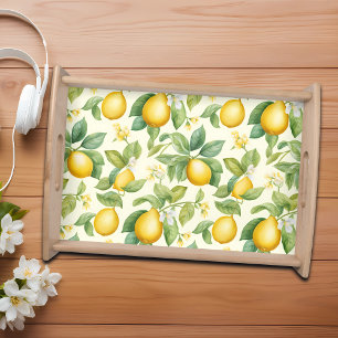 Mediterranean Lemon Blossoms Citrus Serving Tray