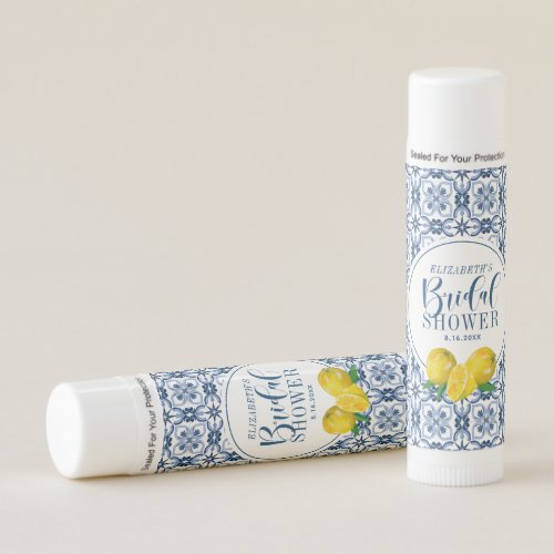 Mediterranean Lemon Blue Tile Bridal Shower