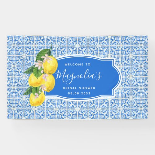 Mediterranean Lemon Bridal Shower  Banner