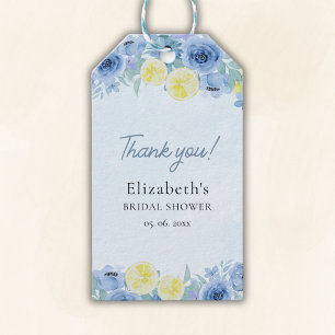 Mediterranean Lemon Bridal Shower Gift Tags
