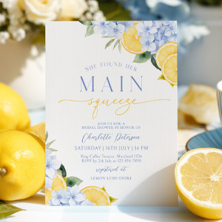 Mediterranean Lemon Bridal Shower Invitation