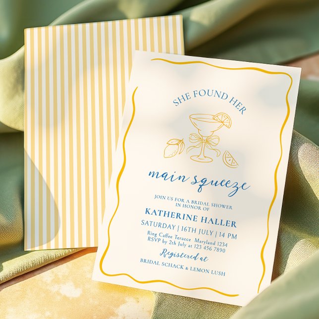 Mediterranean Lemon Bridal Shower Invitation (Creator Uploaded)