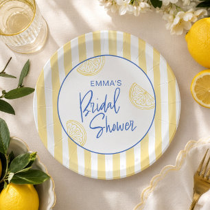 Mediterranean Lemon Bridal Shower Paper Plates