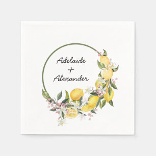Mediterranean Lemon Citrus Wedding Collection Napkins