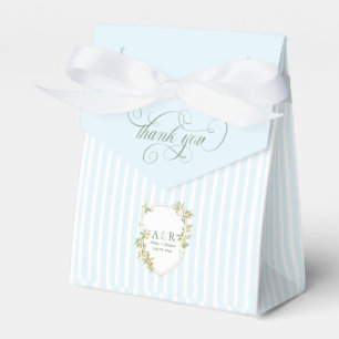 Mediterranean Lemon Crest Wedding Favor Boxes