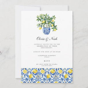 Mediterranean Lemon Engagement Party Invitation