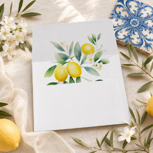 Mediterranean Lemon Floral Envelope