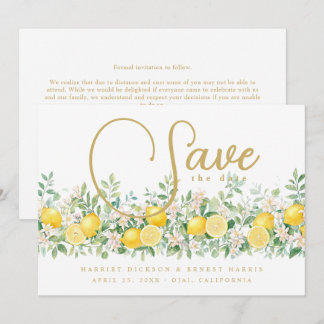 Mediterranean Lemon Garland Wedding TLW26  Save The Date
