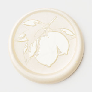Mediterranean Lemon Gold Wax Seal Stickers
