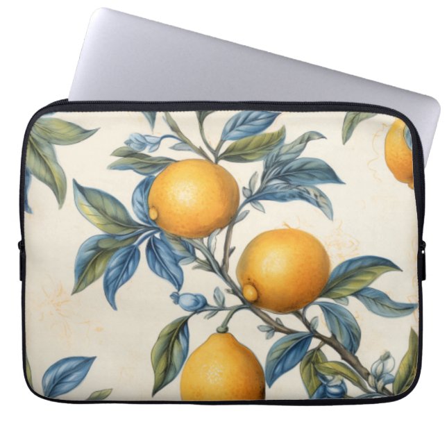 Mediterranean Lemon Grove Laptop Sleeve (Front)