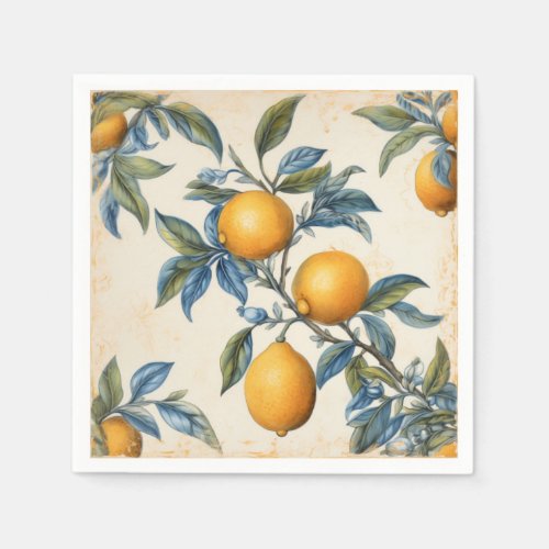 Mediterranean Lemon Grove Napkins