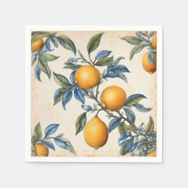 Mediterranean Lemon Grove Napkins (Front)
