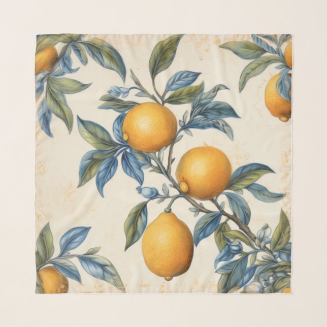 Mediterranean Lemon Grove Scarf (Front)