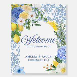Mediterranean Lemon Italian Wedding welcome sign