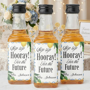 Mediterranean Lemon Liquor Bottle Labels Bridal
