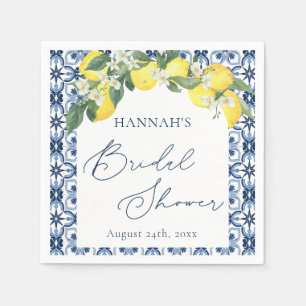 Mediterranean Lemon Main Squeeze Bridal Shower Napkins