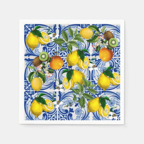 Mediterranean Lemon Paper Napkin