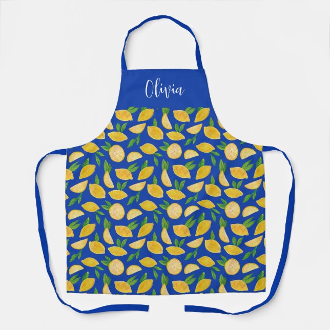 Mediterranean Lemon pattern Apron (Front)