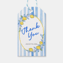 Mediterranean Lemon Thank You Favor Tags