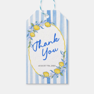 Mediterranean Lemon Thank You Favor Tags