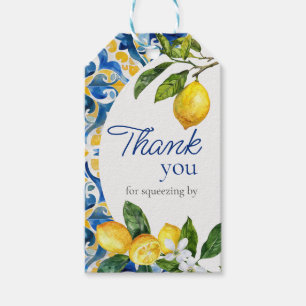 Mediterranean Lemon Thank You For Squeezing By Gift Tags