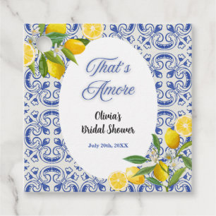 Mediterranean Lemon That's Amore Bridal Shower Favor Tags