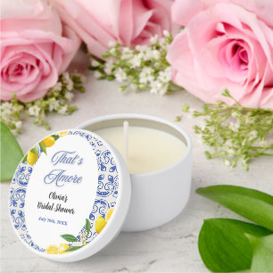 Mediterranean Lemon That's Amore Bridal Shower Mini Candle Favors