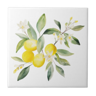 Mediterranean Lemon Tuscany Design Ceramic Tile