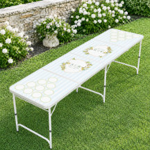Mediterranean Lemon Wedding Beer Pong Table