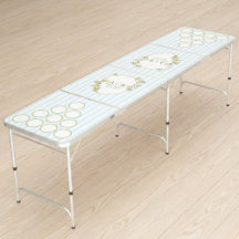 Mediterranean Lemon Wedding Beer Pong Table