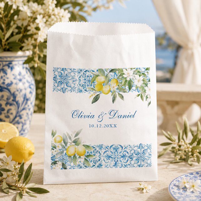 Mediterranean Lemon Wedding Favor Bag (Mediterranean Lemon Wedding Favor Bag)