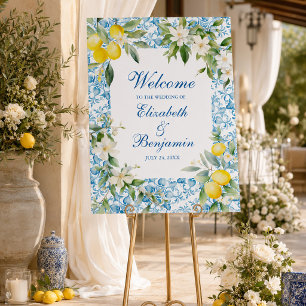 Mediterranean Lemon Welcome Wedding Sign