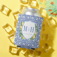 Mediterranean Lemons Blue Tile Bridal Shower Party