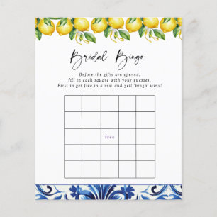 Mediterranean Lemons Bridal Shower Bingo Games