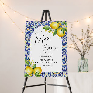 Mediterranean  Lemons Bridal Shower Welcome Sign