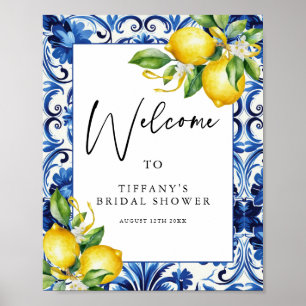Mediterranean Lemons Bridal Shower Welcome Sign
