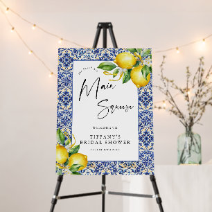 Mediterranean  Lemons Bridal Shower Welcome Sign
