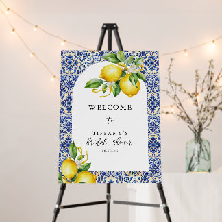 Mediterranean  Lemons Bridal Shower Welcome Sign
