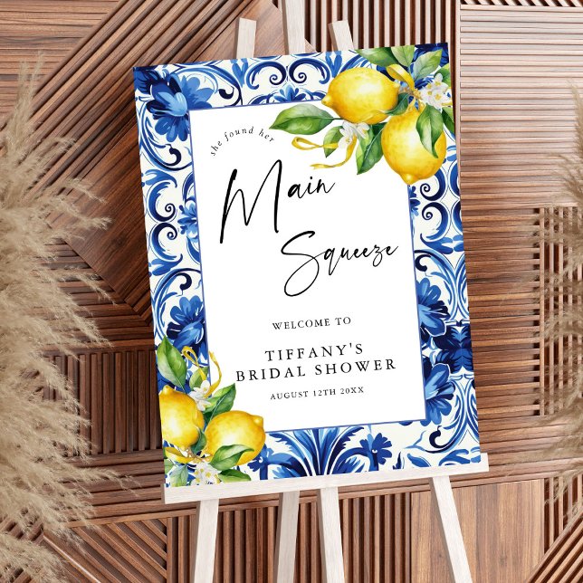 Mediterranean  Lemons Bridal Shower Welcome Sign (Creator Uploaded)