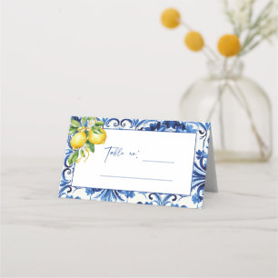 Mediterranean Lemons Bridal Table No Place Card